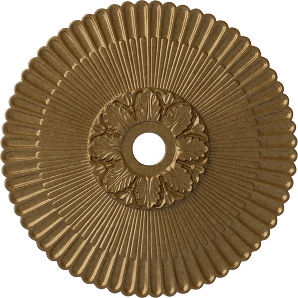 Ekena Millwork Melonie Ceiling Medallion (Fits Canopies up to 6 1/4"), Hand-Painted Pale Gold, 36 1/4"OD x 1 7/8"P CM36MEPAS - main